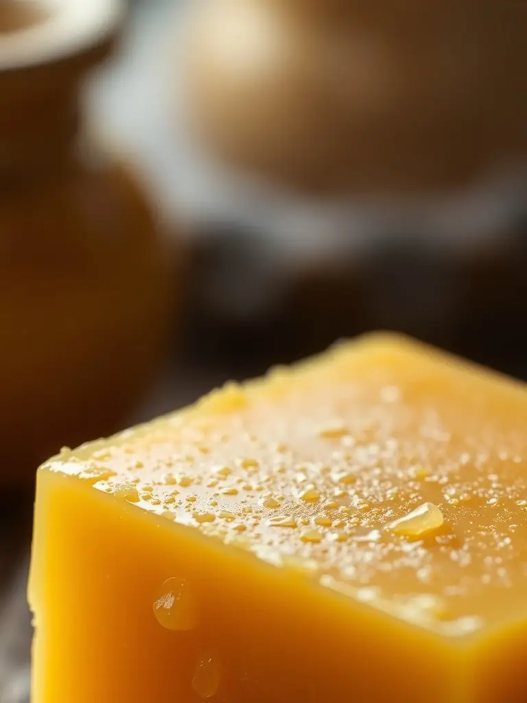 A detailed image of WBACS's beeswax, showcasing its texture and natural color, emphasizing its versatility and quality.