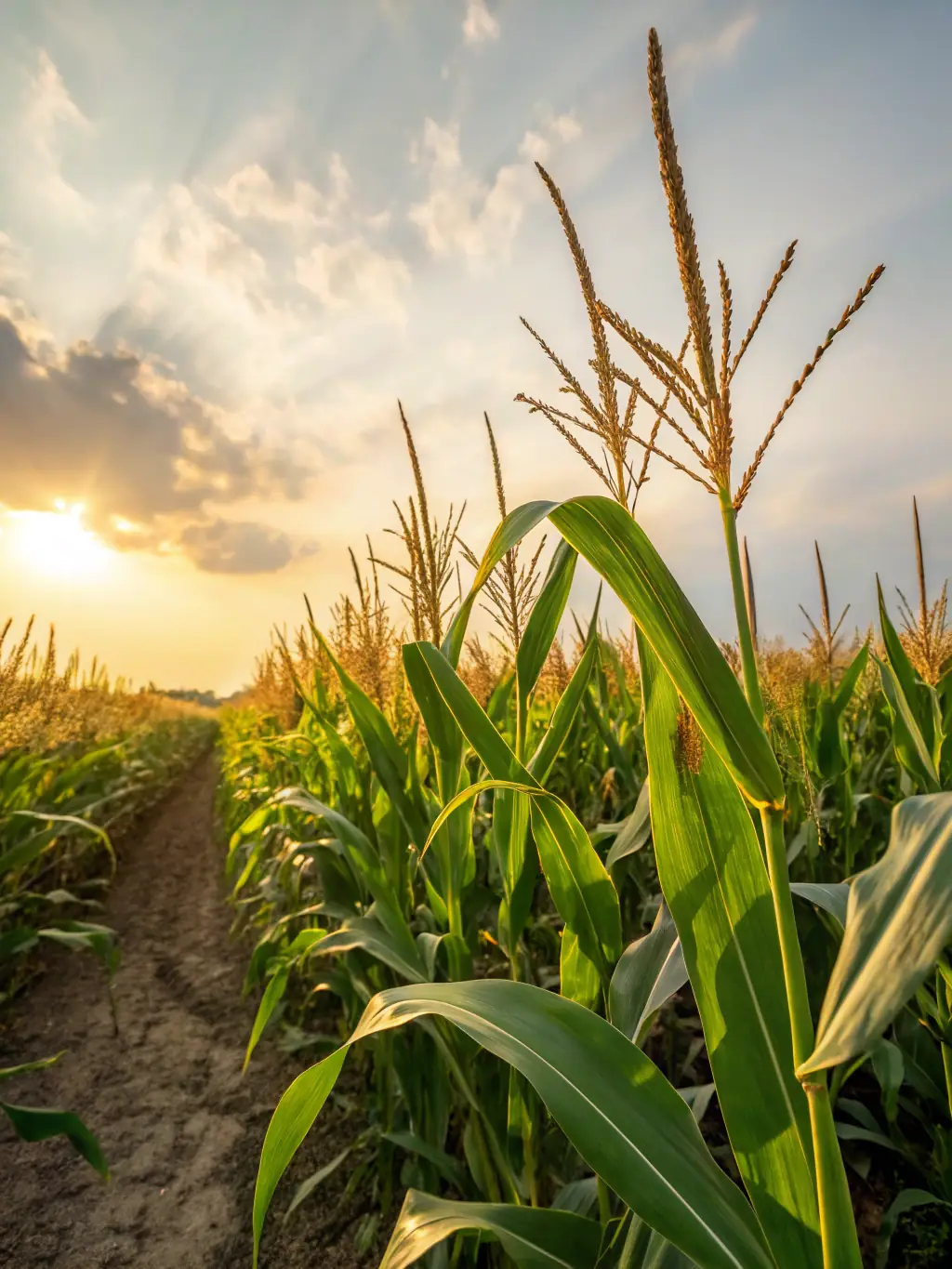 A vibrant image of WBACS's sustainably grown crops, such as sorghum or sesame, highlighting their freshness and nutritional value.